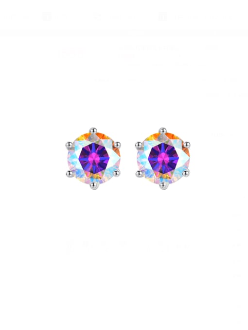 1 carat [Moonlight Mosonite] 925 Sterling Silver Moissanite Geometric Dainty Stud Earring